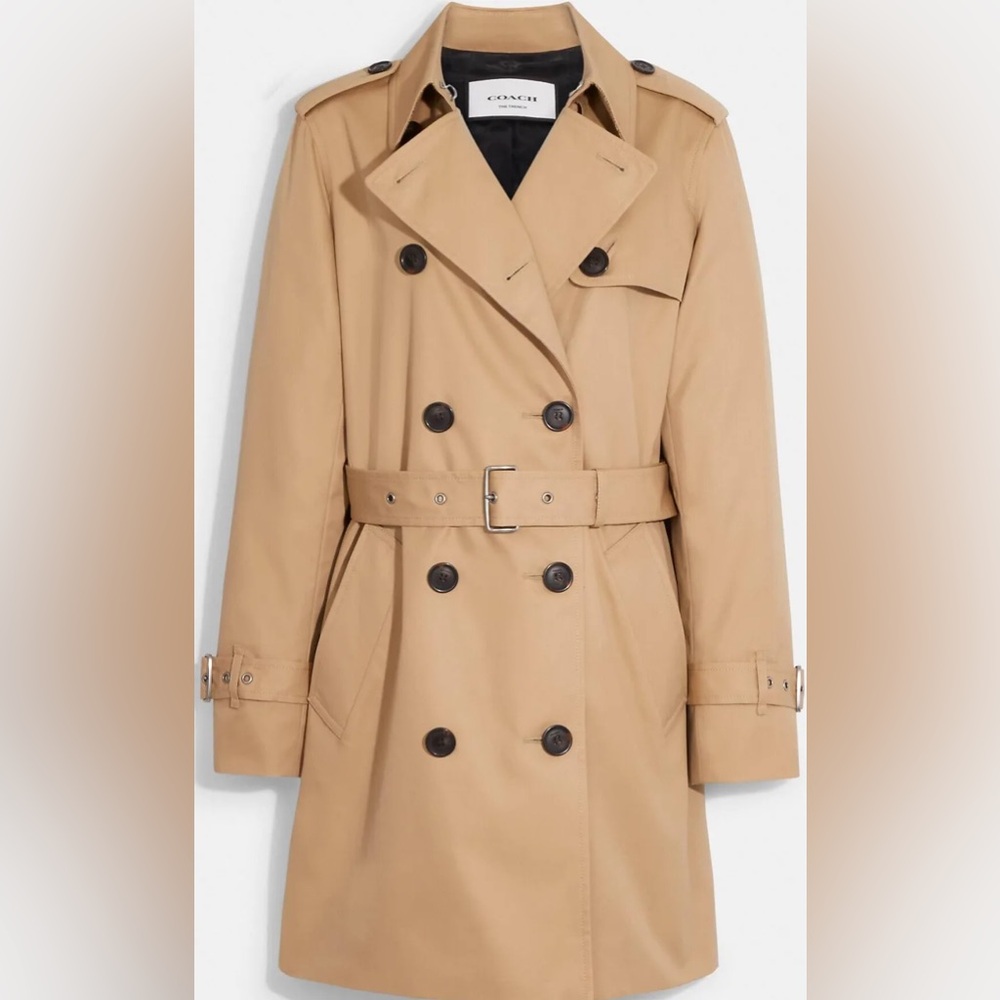 Coach Mid Trench Coat - Classic Khaki